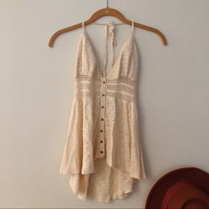 American Eagle Crochet Halter Tie Top